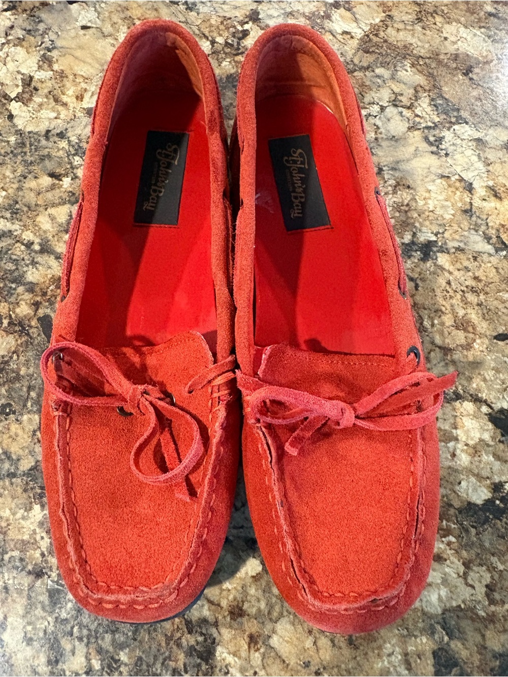 St. John's Bay Red Suede Moccasin Loafers